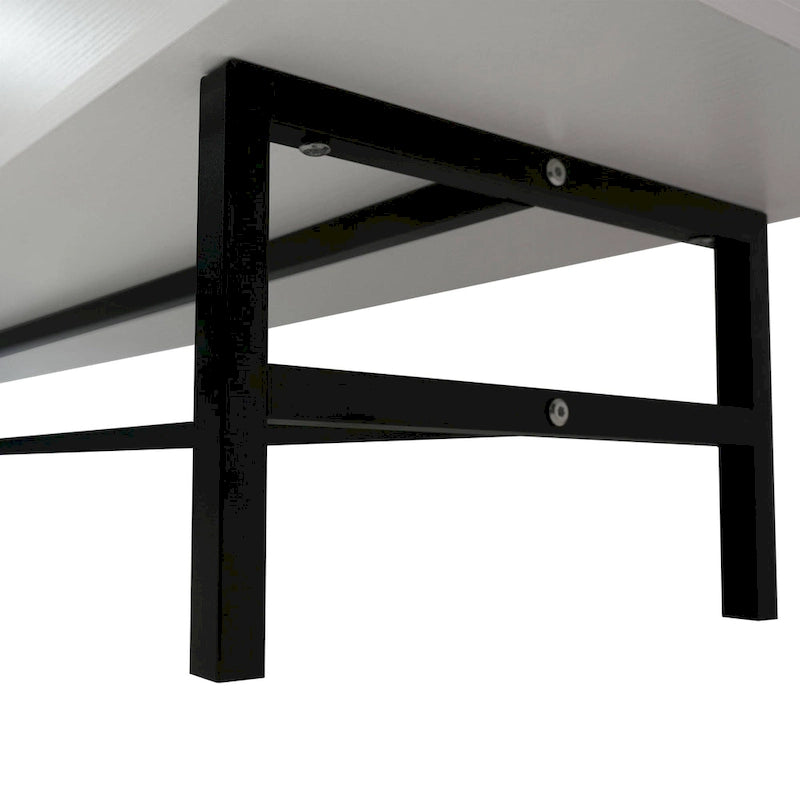 Modern TV Stand with 2 Drawers & Open Shelves, Fits up to 60" TV – Walnut / Ebony / White / Phantom Grey