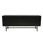 Modern TV Stand with 2 Drawers & Open Shelves, Fits up to 60" TV – Walnut / Ebony / White / Phantom Grey