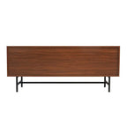 Modern TV Stand with 2 Drawers & Open Shelves, Fits up to 60" TV – Walnut / Ebony / White / Phantom Grey
