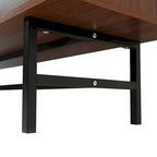Modern TV Stand with 2 Drawers & Open Shelves, Fits up to 60" TV – Walnut / Ebony / White / Phantom Grey