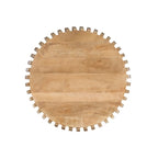 Natural Mango Wood Coffee Table, Brown, Square, 1-Person