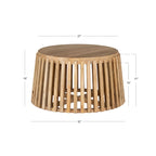 Natural Mango Wood Coffee Table, Brown, Square, 1-Person
