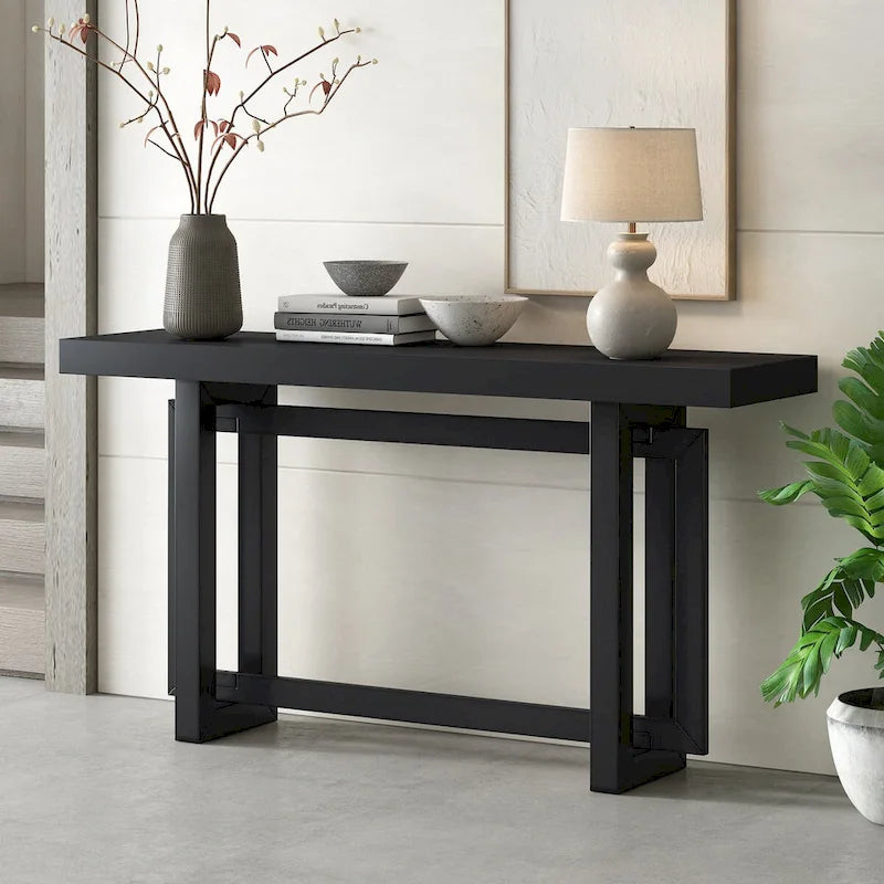 Minimalist Console Table – Dark Gray / Black / Navy Blue / White / Grey, MDF & Pine