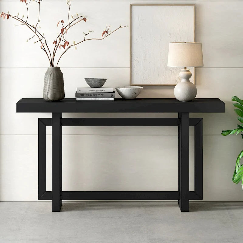 Minimalist Console Table – Dark Gray / Black / Navy Blue / White / Grey, MDF & Pine