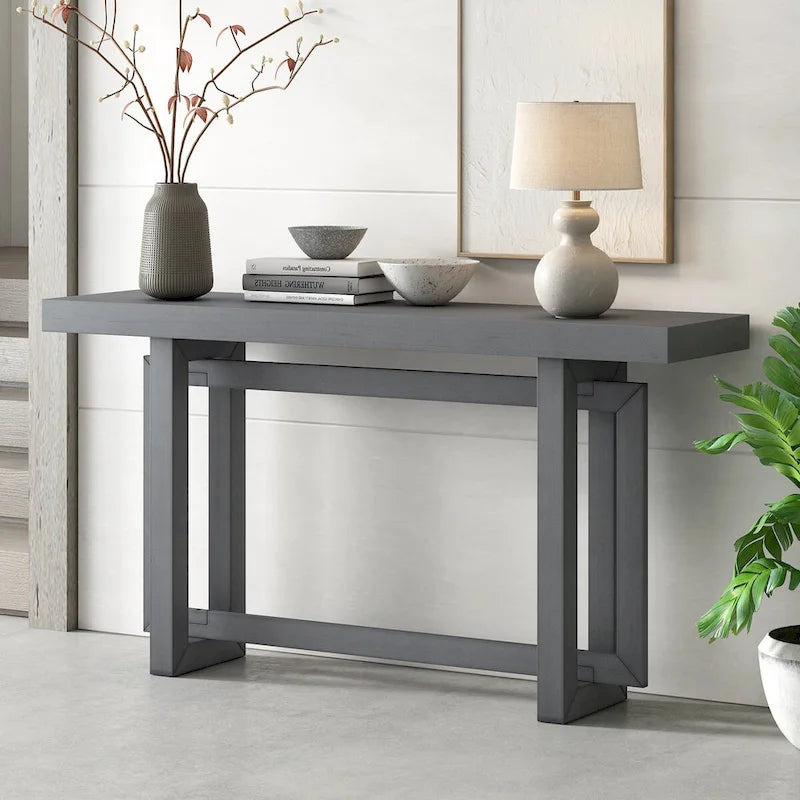 Minimalist Console Table – Dark Gray / Black / Navy Blue / White / Grey, MDF & Pine