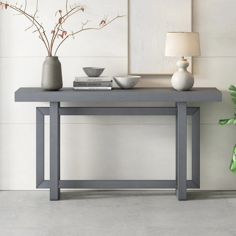 Minimalist Console Table – Dark Gray / Black / Navy Blue / White / Grey, MDF & Pine