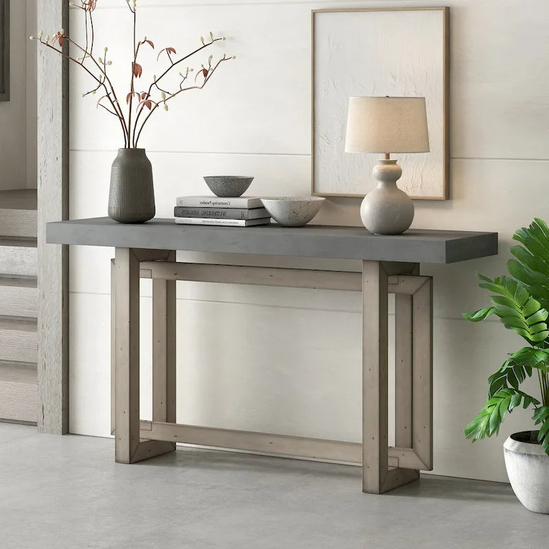 Minimalist Console Table – Dark Gray / Black / Navy Blue / White / Grey, MDF & Pine