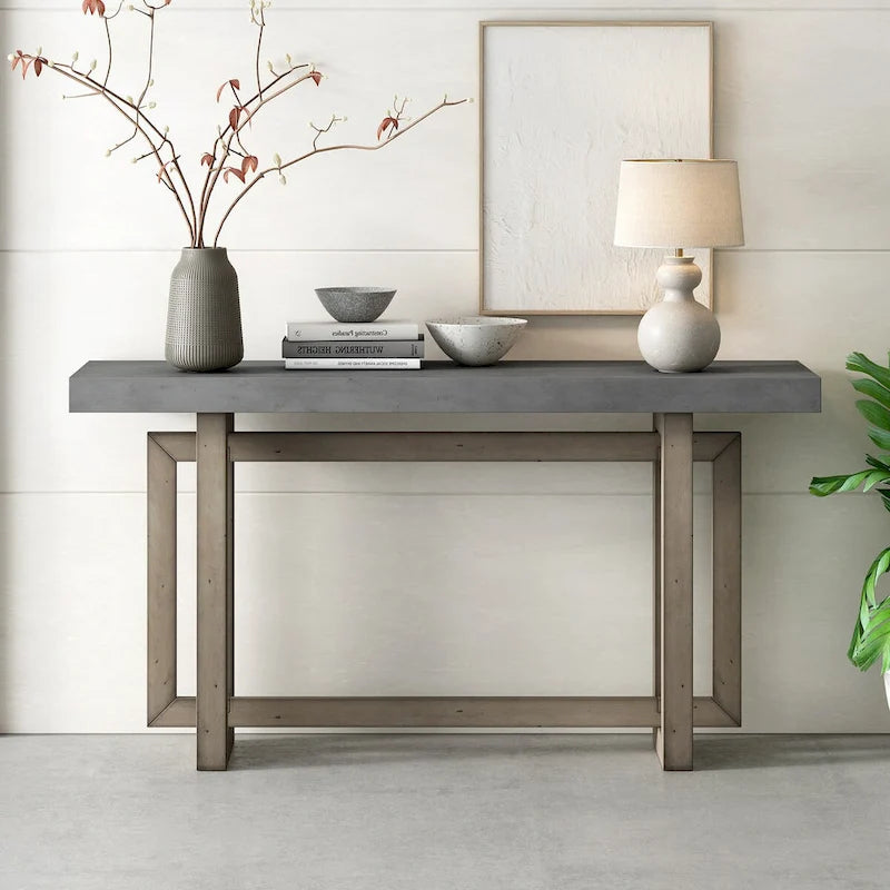 Minimalist Console Table – Dark Gray / Black / Navy Blue / White / Grey, MDF & Pine