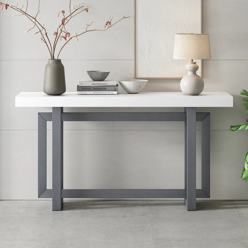 Minimalist Console Table – Dark Gray / Black / Navy Blue / White / Grey, MDF & Pine