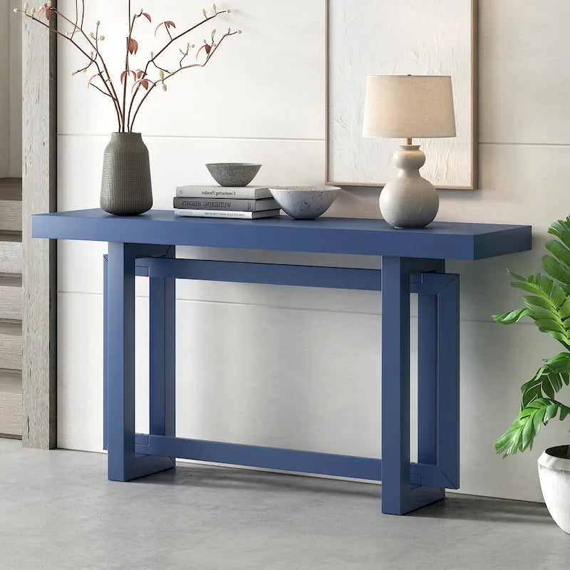 Minimalist Console Table – Dark Gray / Black / Navy Blue / White / Grey, MDF & Pine