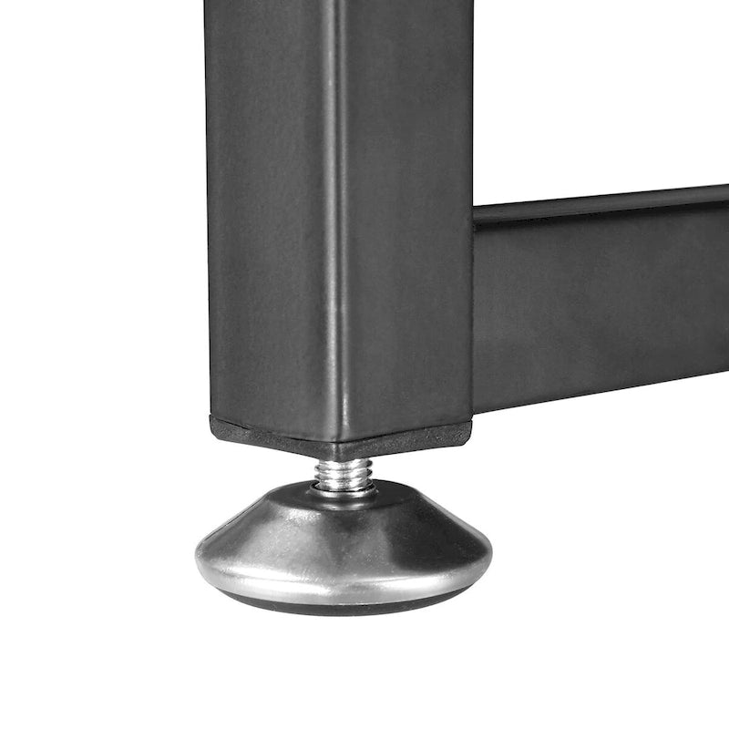 Black 2-Tier Industrial Side Table, MDF Top, Single Use