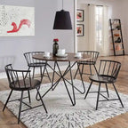 Mabel 42-inch Iron and Wood Round Dining Table or Dining Set by iNSPIRE Q Modern