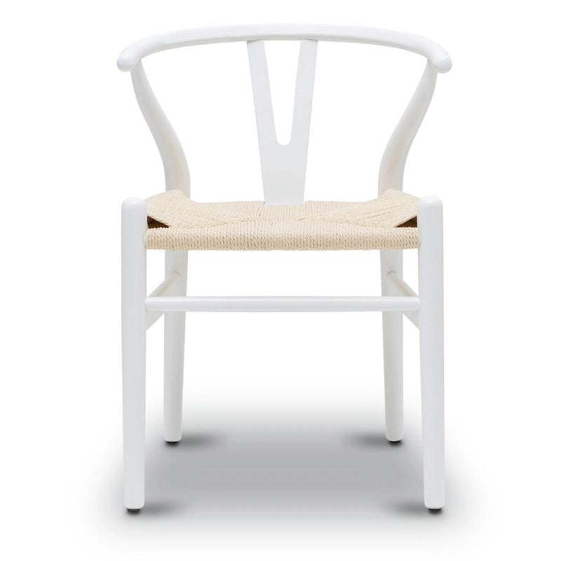 Fauteuil d'appoint en bois massif tressé, individuel – Naturel / Noir / Noyer / Blanc