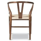 Solid Wood Rope Woven Accent Chair, Single – Natural / Black / Walnut / White