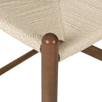 Solid Wood Rope Woven Accent Chair, Single – Natural / Black / Walnut / White