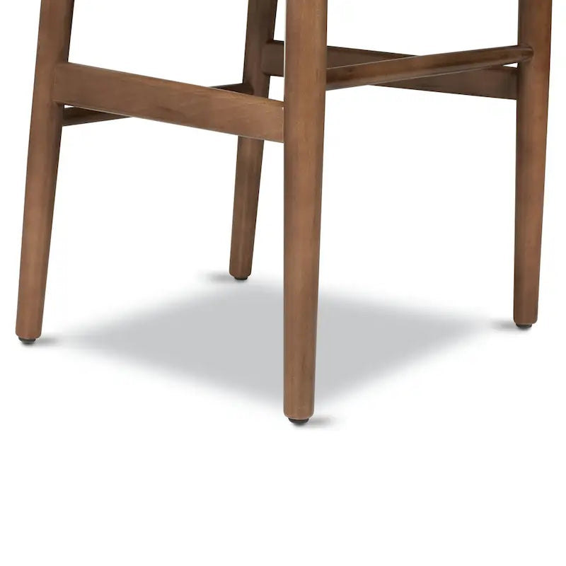 Solid Wood Rope Woven Accent Chair, Single – Natural / Black / Walnut / White