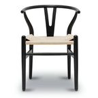 Solid Wood Rope Woven Accent Chair, Single – Natural / Black / Walnut / White