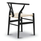Solid Wood Rope Woven Accent Chair, Single – Natural / Black / Walnut / White