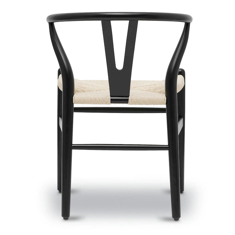 Solid Wood Rope Woven Accent Chair, Single – Natural / Black / Walnut / White
