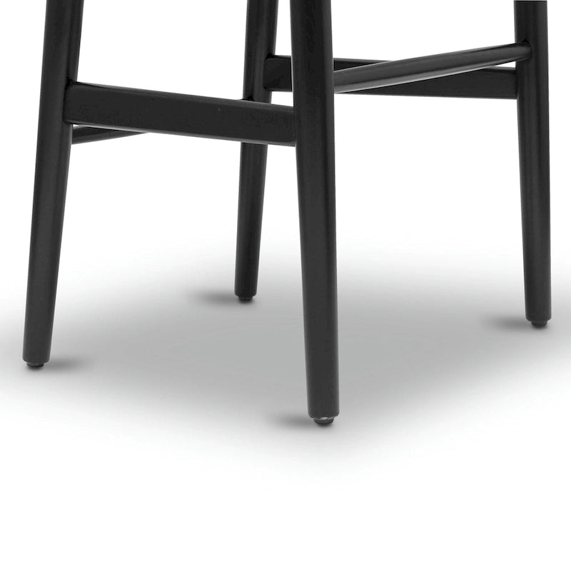 Solid Wood Rope Woven Accent Chair, Single – Natural / Black / Walnut / White