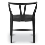 Solid Wood Rope Woven Accent Chair, Single – Natural / Black / Walnut / White