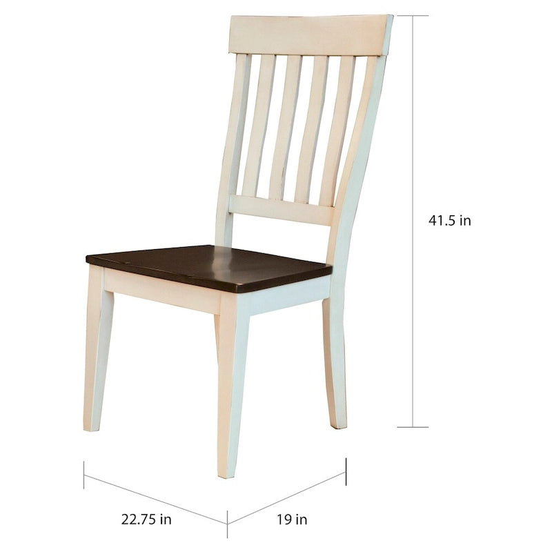 Alabaster & Espresso 2-Tone Farmhouse Dining Set, Seats 12
