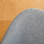 Grey Dining Side Chair, PU Leather & Fabric, Set of 4
