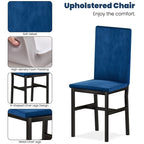 White/Blue & White/Grey 5-Piece Dining Set, Faux Marble Top, Seats 4