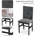 White/Blue & White/Grey 5-Piece Dining Set, Faux Marble Top, Seats 4