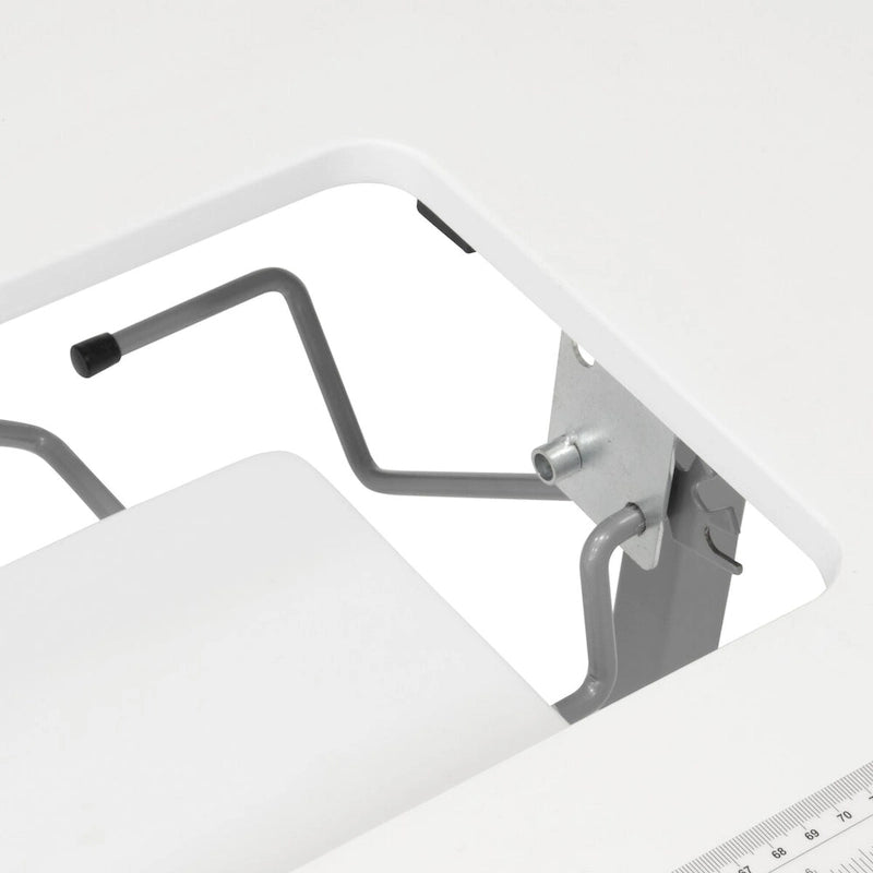 White, Single-Person Portable Folding Sewing & Craft Table with Wheels