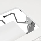 White, Single-Person Portable Folding Sewing & Craft Table with Wheels