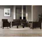 Champagne / Light Blue / Brown / Red / Grey / Black Corduroy Velvet Mid-Century Modern 3-Seat Sofa Set