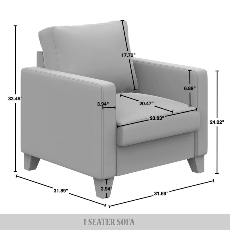 Champagne / Light Blue / Brown / Red / Grey / Black Corduroy Velvet Mid-Century Modern 3-Seat Sofa Set