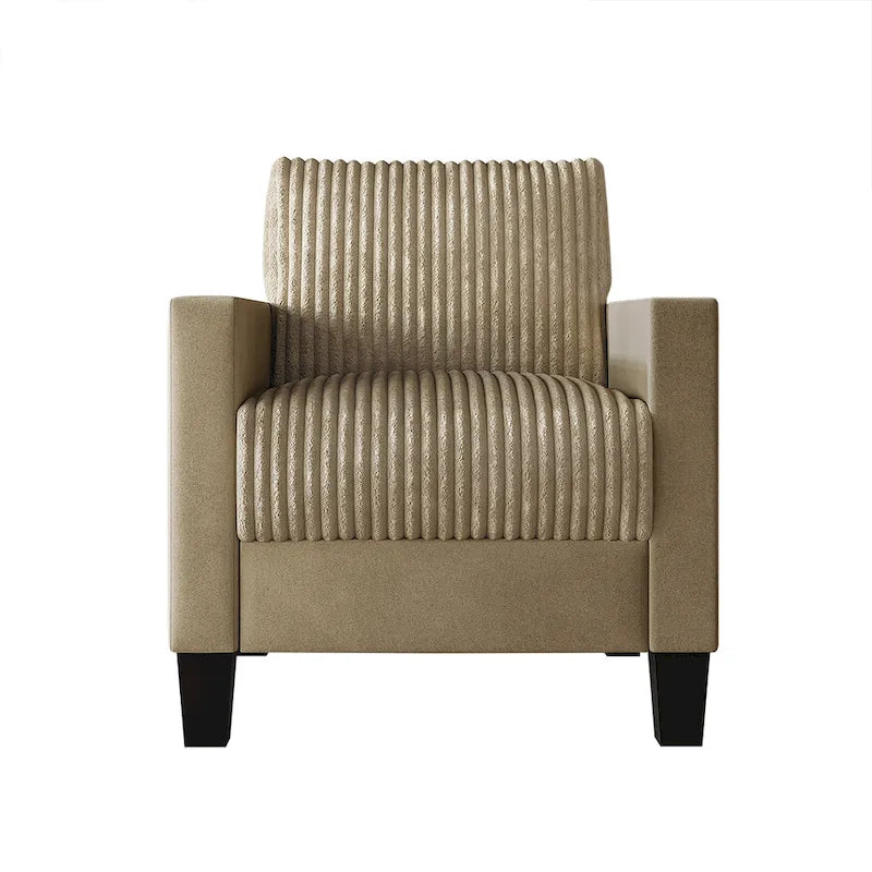 Champagne / Light Blue / Brown / Red / Grey / Black Corduroy Velvet Mid-Century Modern 3-Seat Sofa Set