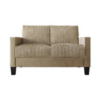 Champagne / Light Blue / Brown / Red / Grey / Black Corduroy Velvet Mid-Century Modern 3-Seat Sofa Set