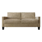 Champagne / Light Blue / Brown / Red / Grey / Black Corduroy Velvet Mid-Century Modern 3-Seat Sofa Set