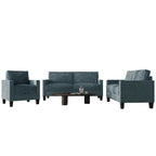 Champagne / Light Blue / Brown / Red / Grey / Black Corduroy Velvet Mid-Century Modern 3-Seat Sofa Set