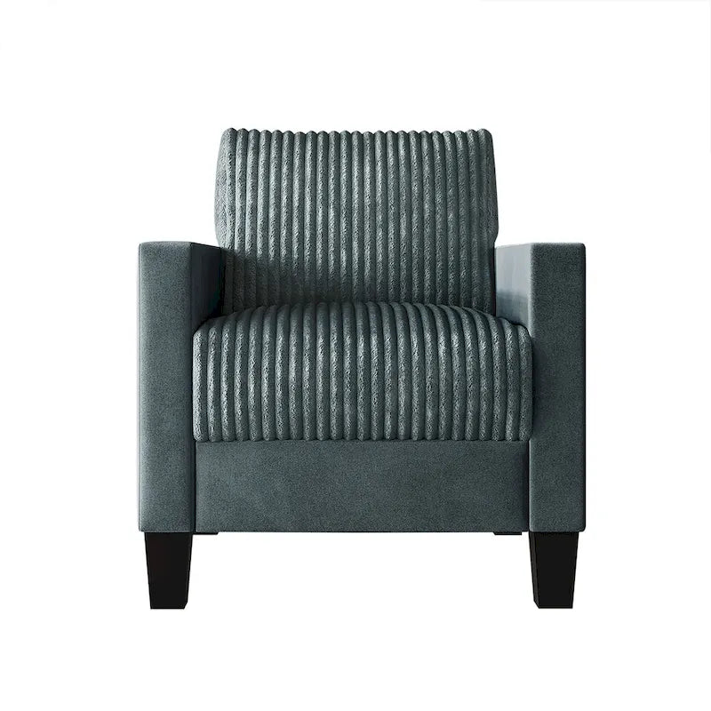 Champagne / Light Blue / Brown / Red / Grey / Black Corduroy Velvet Mid-Century Modern 3-Seat Sofa Set