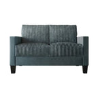 Champagne / Light Blue / Brown / Red / Grey / Black Corduroy Velvet Mid-Century Modern 3-Seat Sofa Set