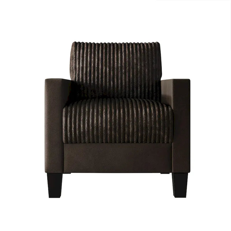 Champagne / Light Blue / Brown / Red / Grey / Black Corduroy Velvet Mid-Century Modern 3-Seat Sofa Set