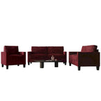 Champagne / Light Blue / Brown / Red / Grey / Black Corduroy Velvet Mid-Century Modern 3-Seat Sofa Set