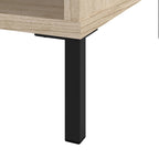 Natural Elm 58" TV Stand with Doors and Shelves, Fits 1 Room