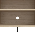 Natural Elm 58" TV Stand with Doors and Shelves, Fits 1 Room
