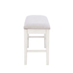 White/Grey Upholstered Storage Counter Bench, 2-Seat