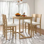 Brown/Grey Farmhouse Counter Height 5-Piece Dining Set, Seats 4