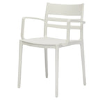 Grey & White Midcentury Polypropylene Side Chair, Set of 4