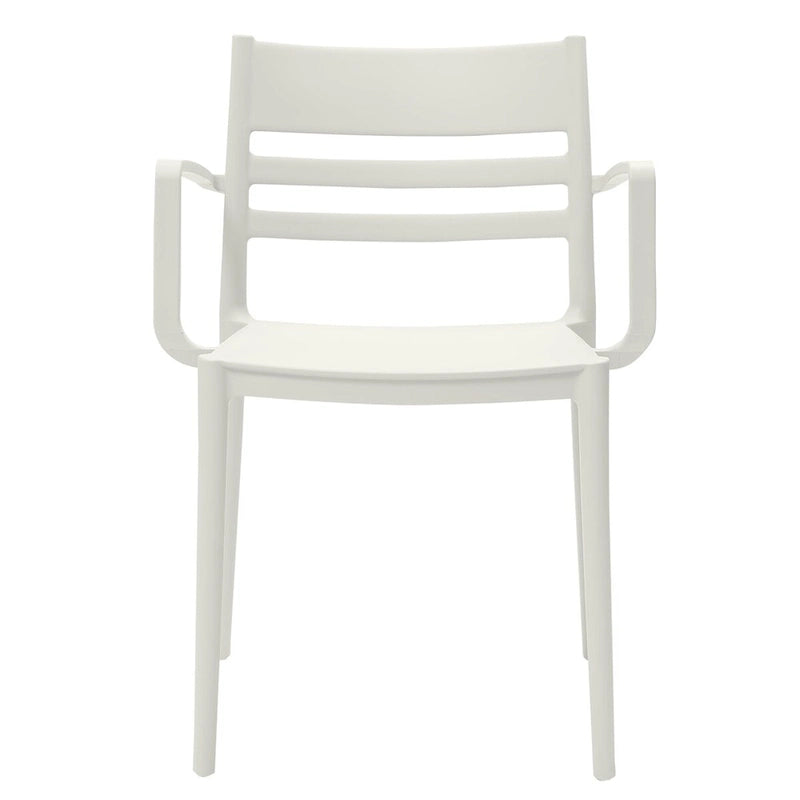 Grey & White Midcentury Polypropylene Side Chair, Set of 4
