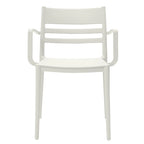 Grey & White Midcentury Polypropylene Side Chair, Set of 4