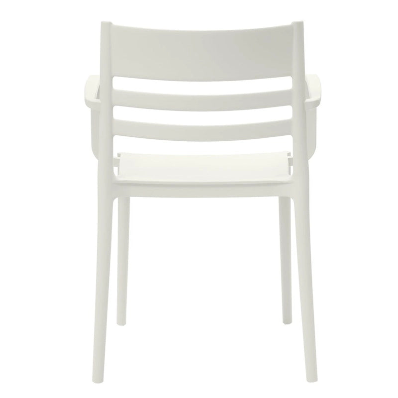 Grey & White Midcentury Polypropylene Side Chair, Set of 4