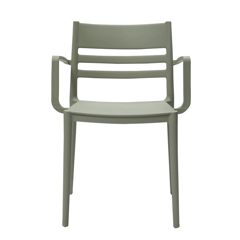 Grey & White Midcentury Polypropylene Side Chair, Set of 4